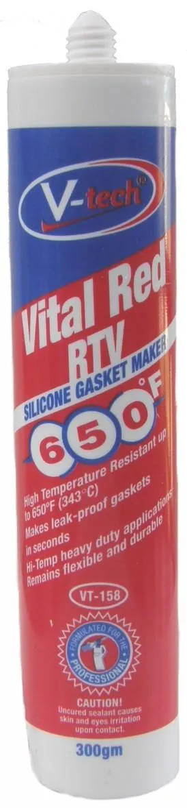 V-TECH RED RTV SILICONE 300ML 343°C