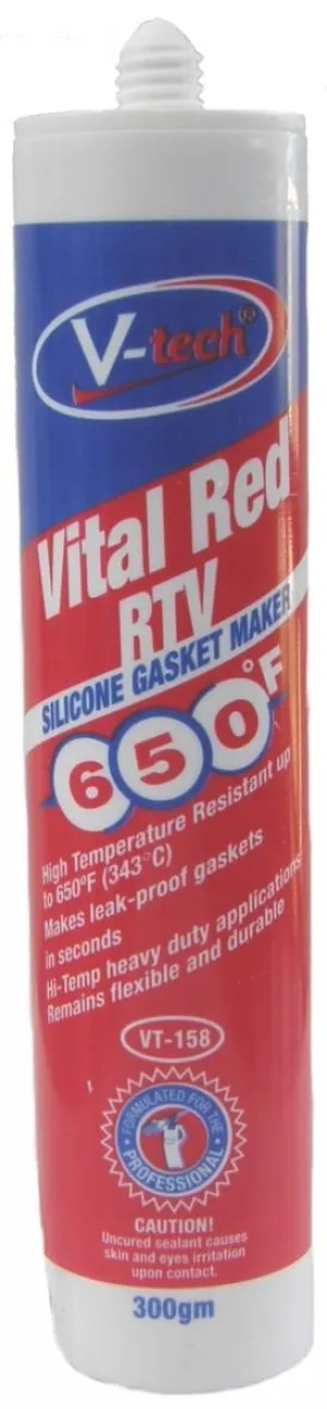 V-TECH RED RTV SILICONE 300ML 343°C