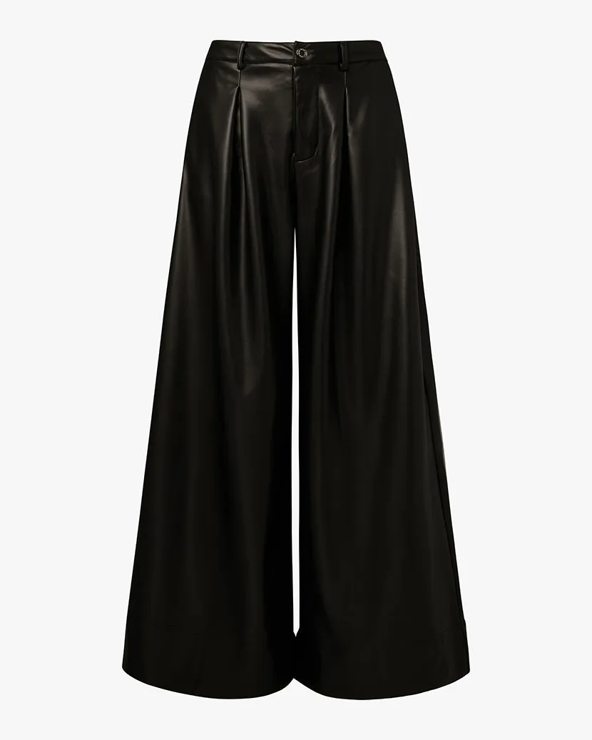 Vegan Leather Extreme Wide Leg Pant