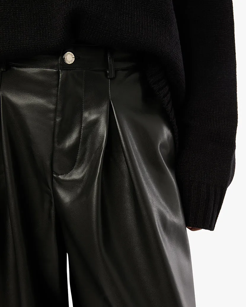 Vegan Leather Extreme Wide Leg Pant