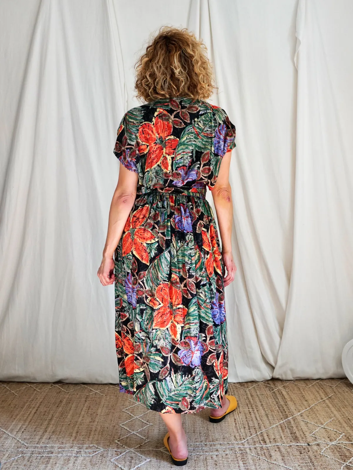 Vintage Floral Wrap Dress