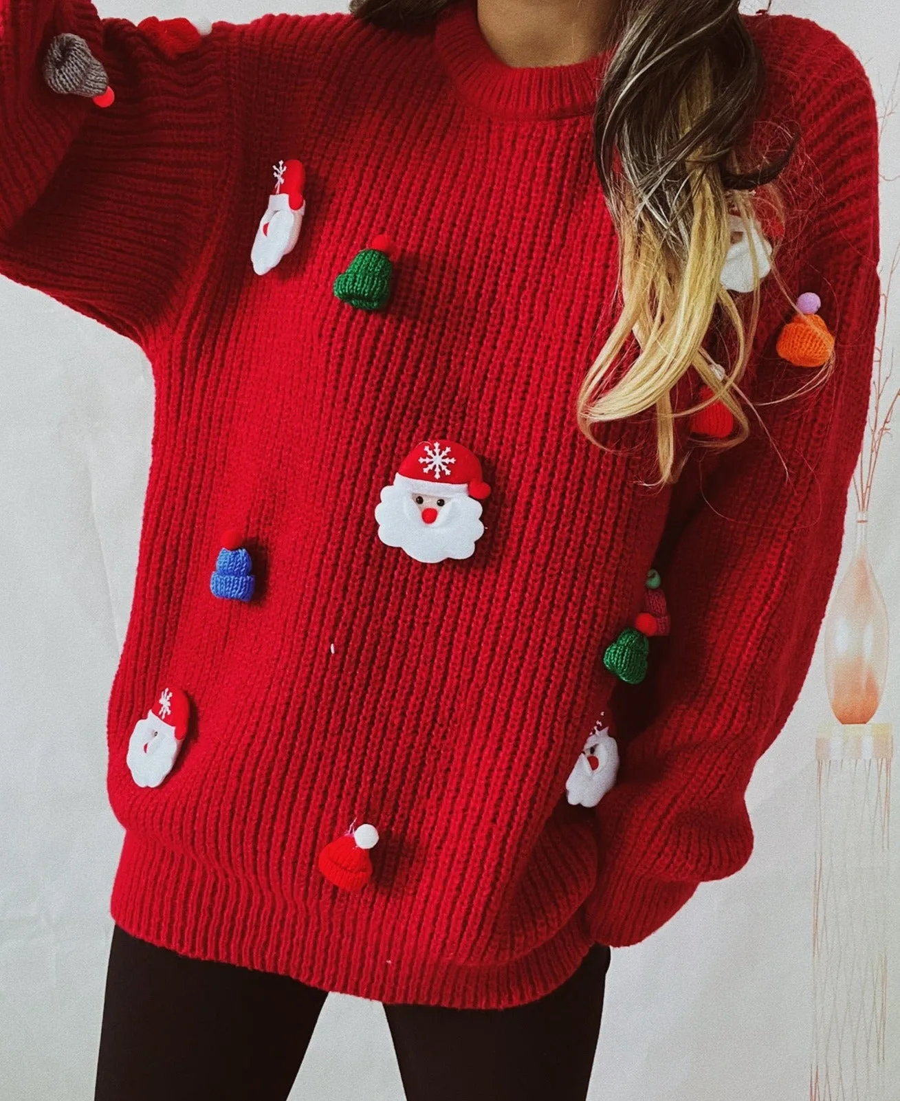 Winter Sleigh womens ugly christmas crew neck sweater | Christmas sweatshirt | womens jumper