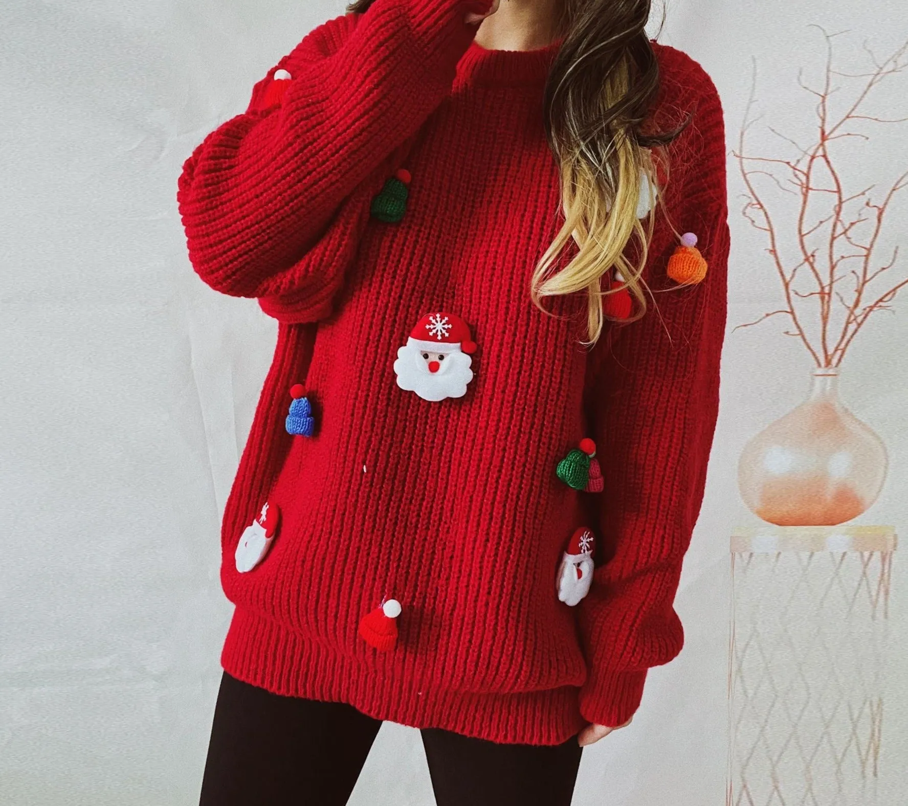 Winter Sleigh womens ugly christmas crew neck sweater | Christmas sweatshirt | womens jumper