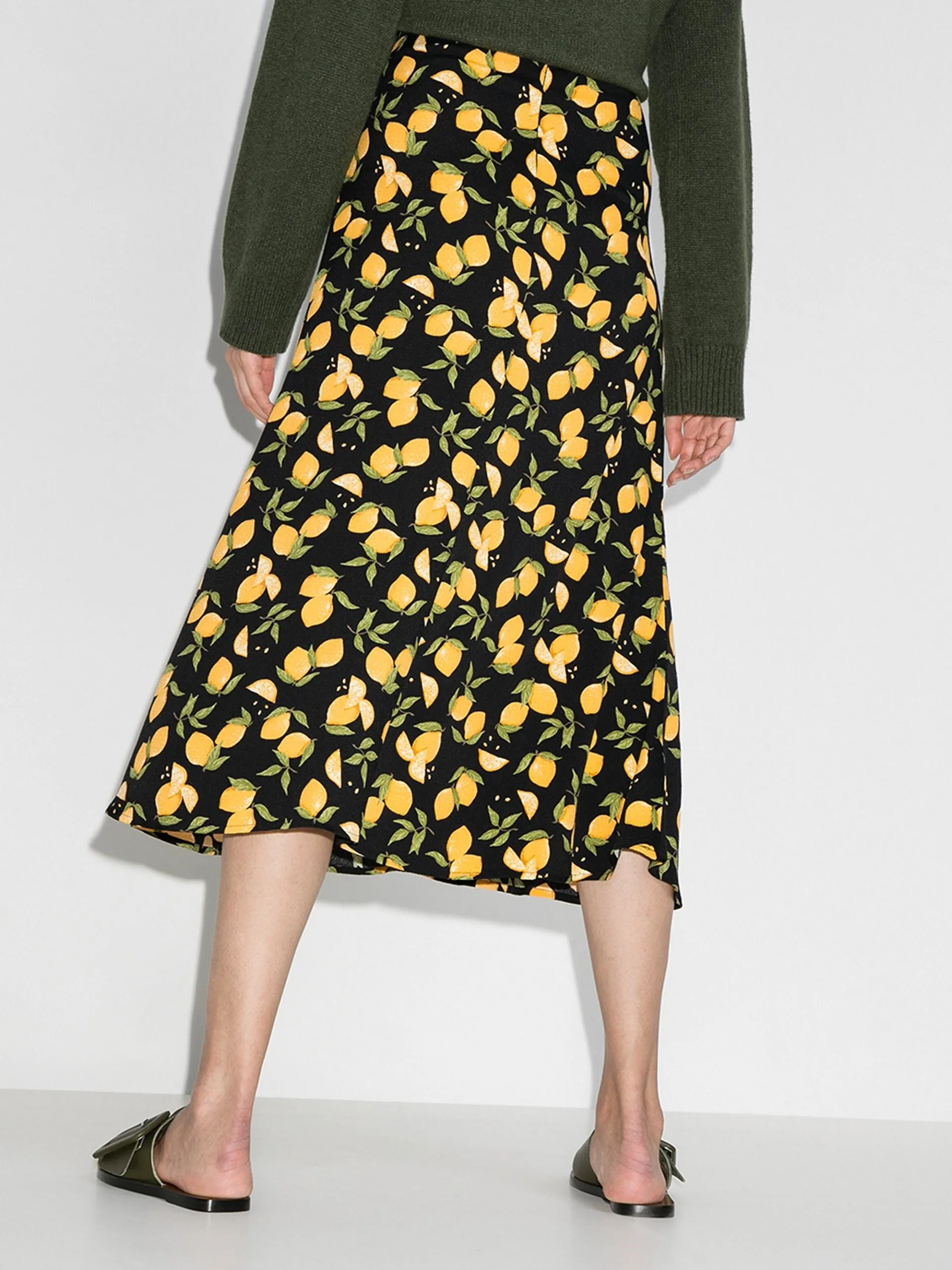 Women floral print midi  skirt