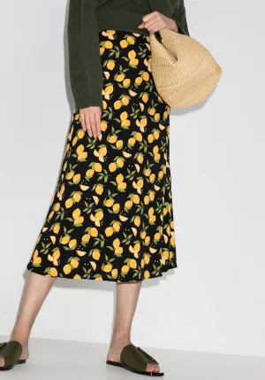 Women floral print midi  skirt