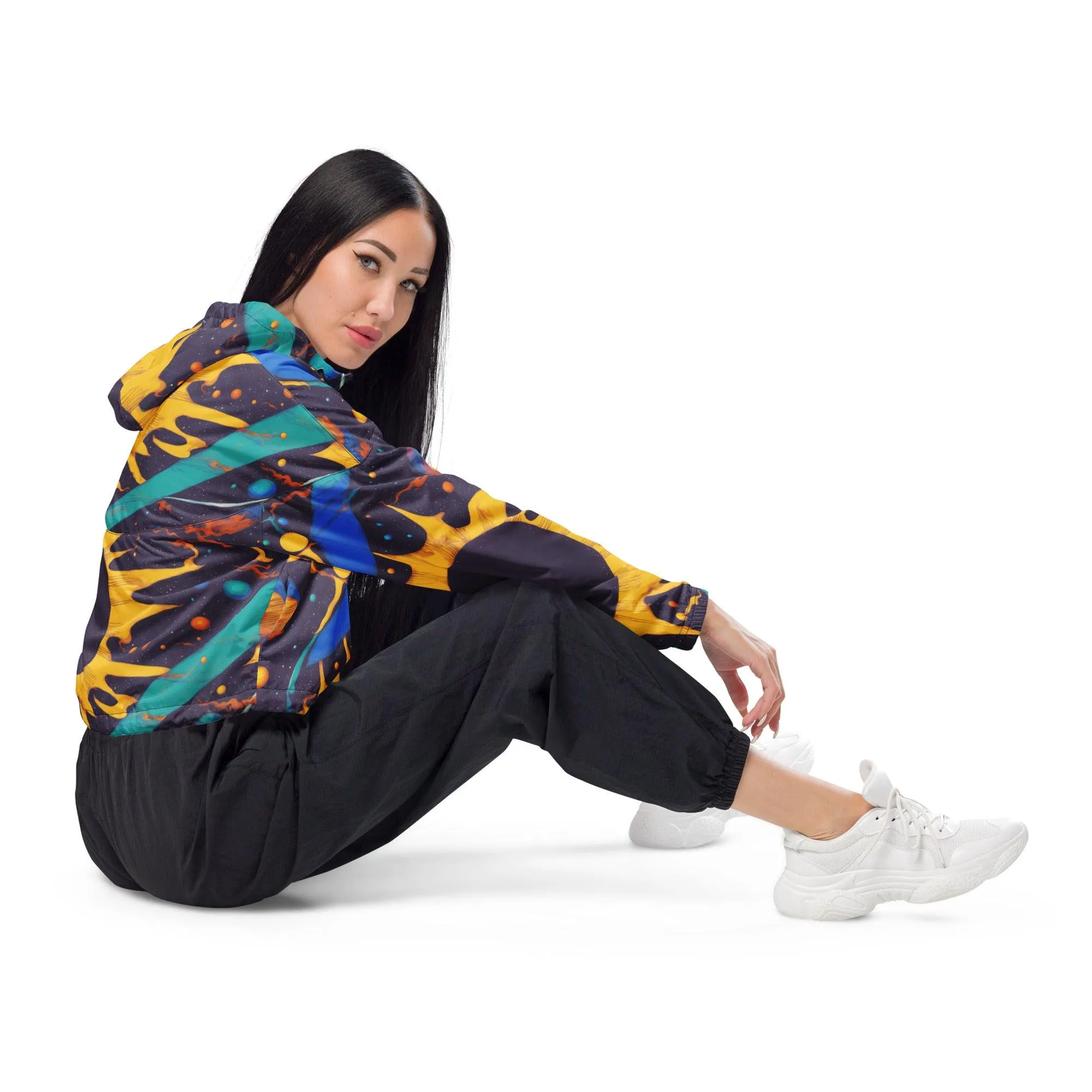 Women’s Cropped Windbreaker Nebula