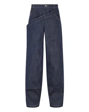 YEF LAYERED DENIM TROUSERS