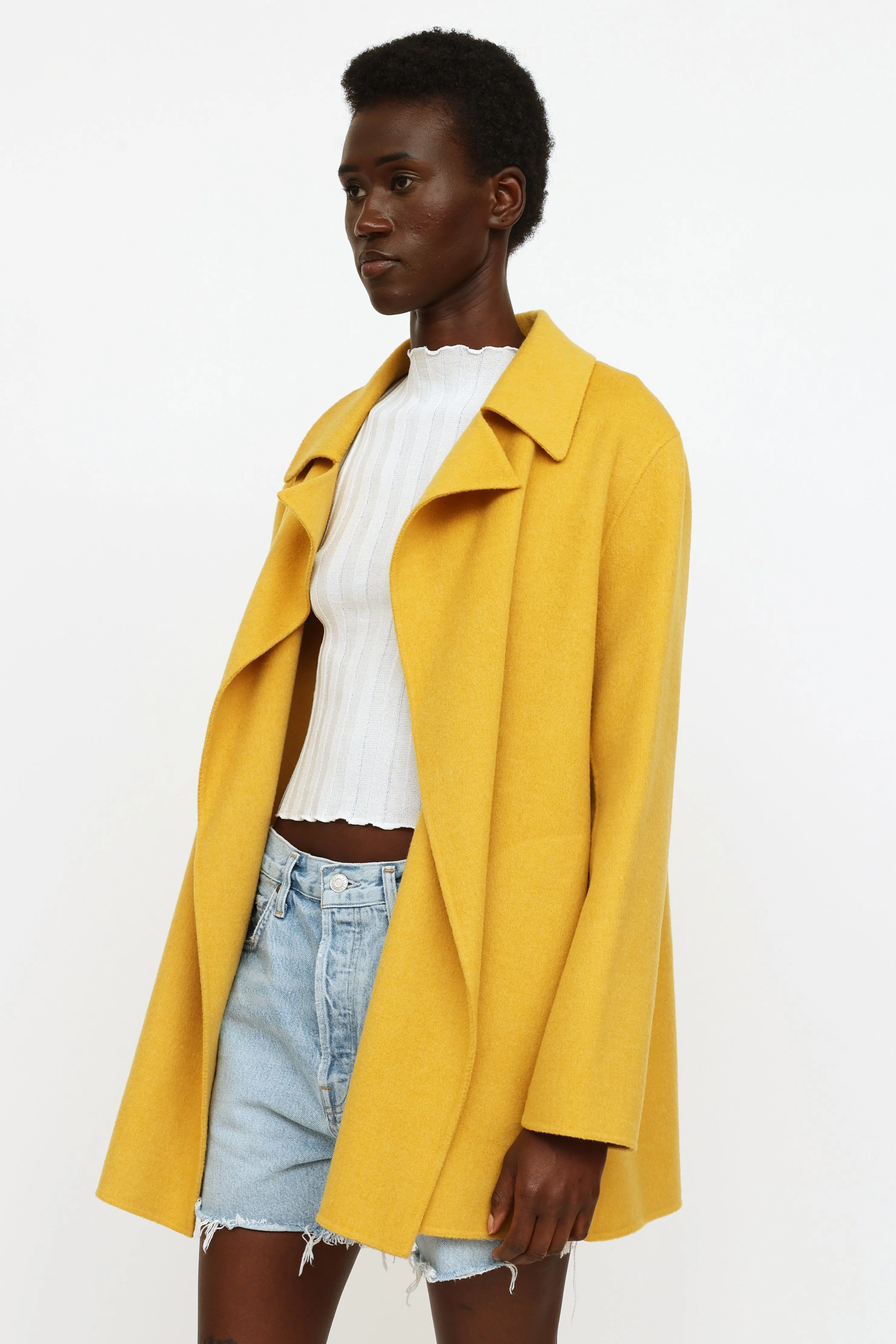 Yellow Wool & Cashmere  Coat