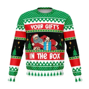 Your Gift In The Box Naughty Holiday Ugly Christmas Sweater