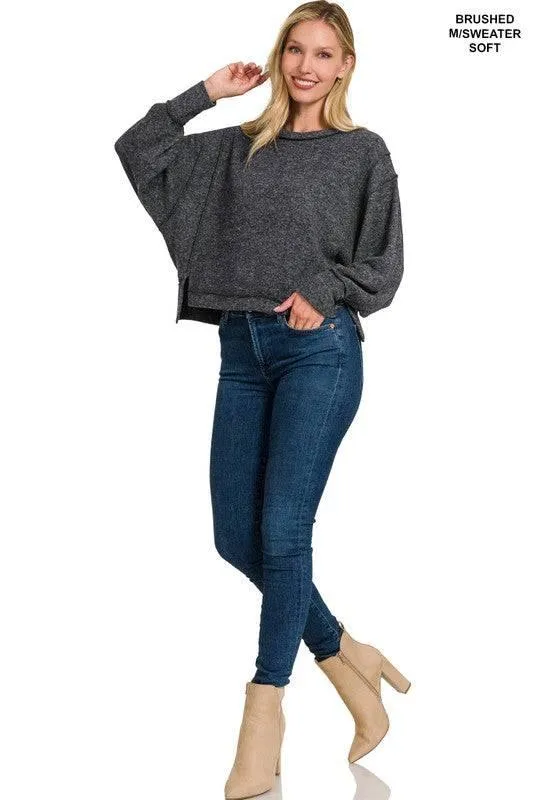 Zenana Exposed Seam Sweater