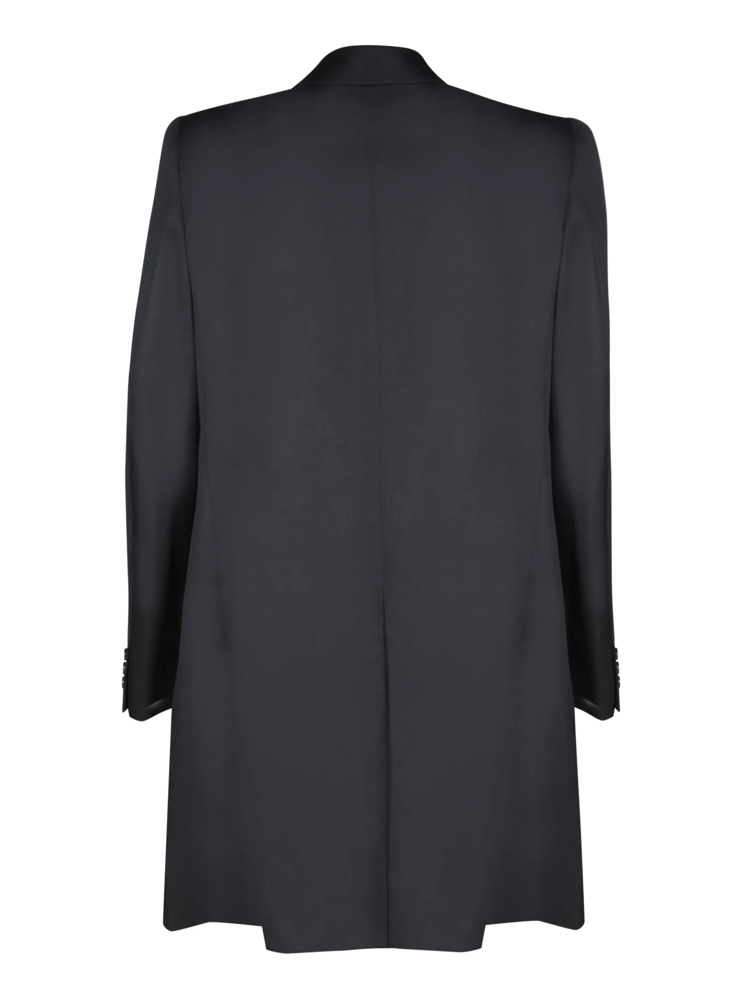 Zip details black coat