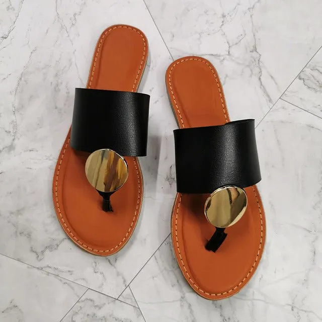 ZONNEBLOEM Leather Slip-On Sandals