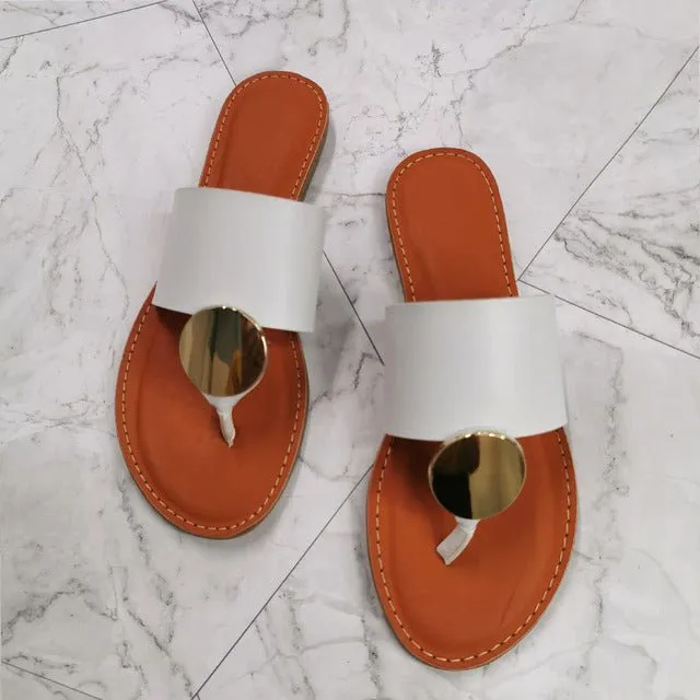 ZONNEBLOEM Leather Slip-On Sandals