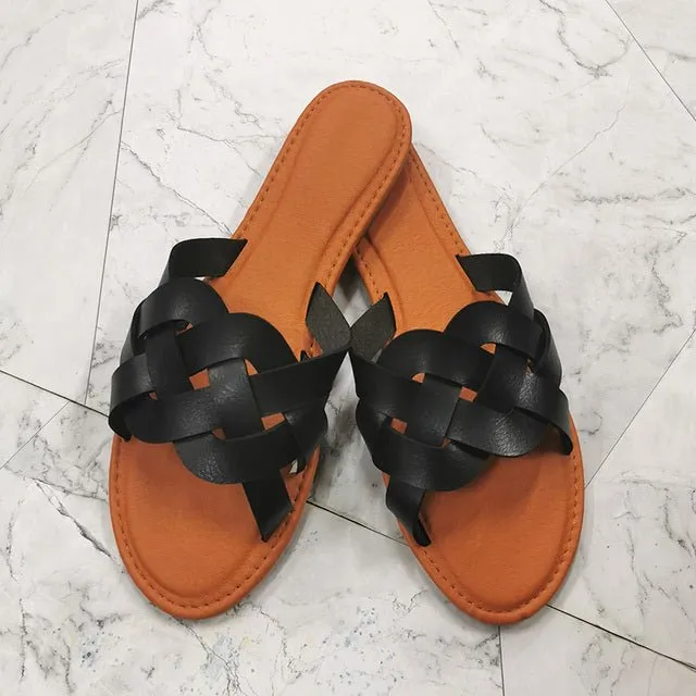 ZONNEBLOEM Leather Slip-On Sandals