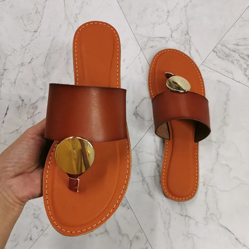 ZONNEBLOEM Leather Slip-On Sandals